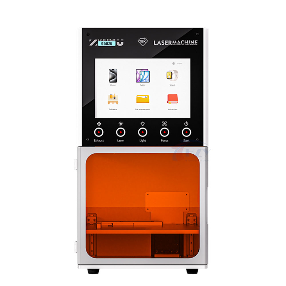 TBK 958ZU Intelligent AI Voice UV Laser Marking Machine for iPhone Samsung LCD Glass Back Housing Separating Demystifying!