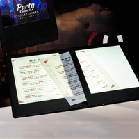 Couverture de livre de Menu de Restaurant à Led personnalisée, fenêtre d'affichage, support de Menu, Menu rétroéclairé à Led