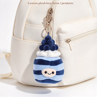 Porte-clés en peluche personnalisé OEM/ODM en forme de plante en pot de dessin animé
