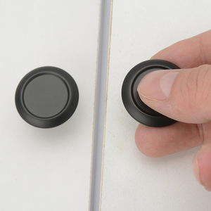 Kenop Lemari Gaya Eropa, Gagang Tarik Porselen Datar Satu Lubang, Kenop Laci Minimalis Modern dari Paduan Seng Bulat - Product Image 3