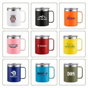 Gobelet isotherme en acier inoxydable de 12 oz avec logo personnalisé, sublimation, pour café et thé, avec poignée, pour usage professionnel et domestique - Product Image 3