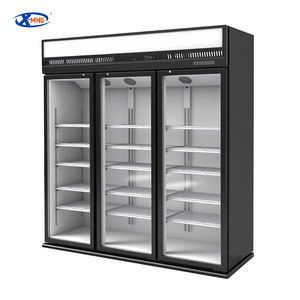 X-MING süpermarket dik soğutucu içecek ekran buzdolabı tek cam kapı enerji tasarrufu hava soğutma siyah Finish Plug in - Product Image 5