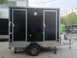 Royal Gray Deux stalles Portable Toilettes Remorques Salle de bain Remorque Mobile Posh Pots Toilettes pour Concerts Location de mariage - Product Image 4