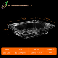 Boîte en plastique PET transparente en gros, emballage alimentaire à emporter, boîte à clapet anti-effraction pour fruits secs