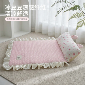 Tapis rafraîchissant rectangulaire pour animaux de compagnie, double surface, pour l'été, pour chien et chat, avec rembourrage en fibres de polyester, lavable à la main - Product Image 5