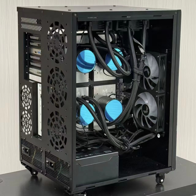 Suqiao New 4-GPU V100 64G DDR4 NVLink AI All-in-One Liquid-Cooled Workstation Dual Power Supply Office Computer