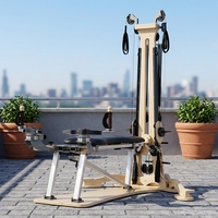 Reformer Pilates en Bois d'Érable avec Tour, Résistance à Ressort Réglable, Conception Portable pour Studio de Pilates, Entraînement Corporel, Certifié CE