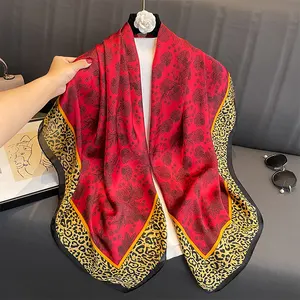 Decoraciones Glamorous Easy Finest bufanda de seda con volantes Atractivo 110*110cm compras