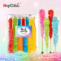 Bonbons en gros, étiquette privée personnalisée, sucettes halal, bonbons en cristal, bâtonnets de sucre, saveur de fruits, bonbons durs, bonbons pour enfants, jouet ODM