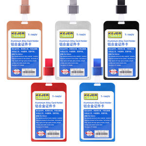 Certificat de travail en métal de grande taille Badge d'identité ID Business Case Employess Nom ID Card Cover Aluminium Alloy Card Holder - Product Image 1