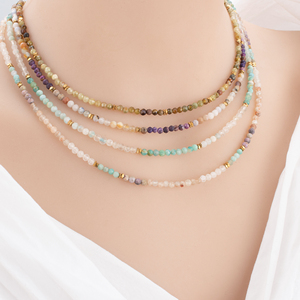 <span class=keywords><strong>MF67</strong></span> Vente en gros de bijoux de mode collier fait main, sans nickel, plaqué or 18 carats, cuivre, pierre naturelle, une pièce/lot - Product Image 3