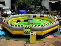 EASYFUN Jeu gonflable Wipeout personnalisé en usine, Jeu gonflable mécanique Meltdown d'extérieur, Jeu de fête foraine avec barrière gonflable