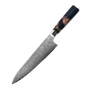 Cuchillo de Chef de Acero de Damasco de 67 Capas, Estilo Tradicional con Resina de Piñón de Pino, Ambidiestro, Sostenible, Venta al por Mayor - Kiritsuke Butcher - Product Image 6
