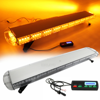 Barre de feux de signalisation d'urgence LED ambre de 47 pouces pour toit, avec aluminium et PVC, 12V/24V, assemblage de feux d'avertissement, provenance Chine continentale