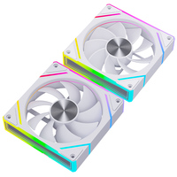 Ventilateur de boîtier PC SNOWMAN EK120-ARGB-WH 120mm blanc ARGB, roulement hydraulique PWM, synchronisation en chaîne 5V 3 broches, vente en gros
