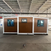 Villa préfabriquée modulaire à deux étages en acier léger avec panneaux sandwich isolés, montage facile pour magasin et bureau