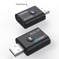 Transmitter Receiver Bluetooth Stereo AUX 3.5MM HG untuk PC TV Mobil Headphone 2 in 1 Adaptor Nirkabel Usb 5.0