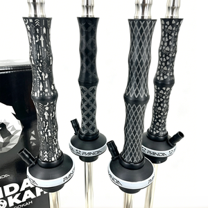 Panda Bamboo Hookah, 4 Diseños, Set de Hookah Shisha, Aleación de Aluminio, 50CM, Set de Hookah Portátil de Vidrio, 1 Manguera, Hookah Árabe Tipo Bolígrafo - Product Image 6