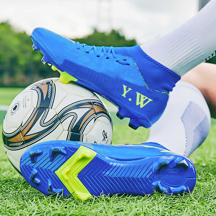 source 新款高帮tf断钉人造草皮fg钉户外足球鞋男足球鞋儿童足球鞋 on