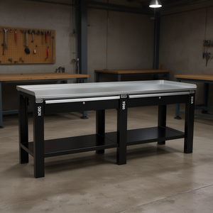 Banc de travail 506 TAC 72 po x 30 po avec plateau en acier et étagères de rangement pour usage en atelier - Product Image 3