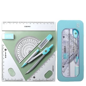 Furui Math Set 7-Piece Metal Compass Ruler For Junior High Students Drawing Surveying Tools - Product Image 5