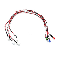 Nouveau 2024 Diode électroluminescente LED rouge blanc bleu vert 5MM 3V LED à câbles 22013037 1007 Rad et câble double parallèle noir