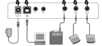 Taşınabilir silikon duyarlı elektronik bateri seti elektrikli davul Set Mini pratik müzik davul kitleri çocuklar için