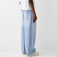 Jeans baggy décontractés coupe ballon jeans surdimensionnés délavés double face pour hommes