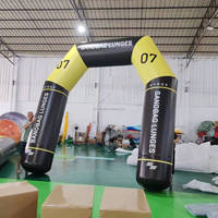 Precio de fábrica, publicidad al aire libre, arcos de nebulización, arco de línea de meta de inicio de carrera inflable, arco deportivo inflable