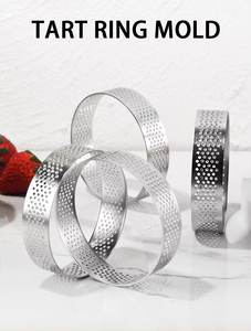 <span class=keywords><strong>8cm</strong></span> אפיית עוגת תבניות נירוסטה צרפתית עוגת עובש טבעת מאפה קינוח טארט עובש טבעת סט - Product Image 3