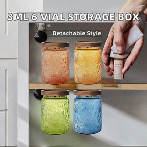 3ml 6 <b>Vials</b> Box Peptide Case Holder Transparent Freeze-dried Powder Vaccine Storage <b>Glass</b> Vintage Party Cover Eco-Friendly - Product Image 2