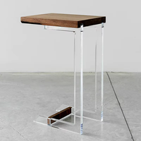 Pied de table en acrylique transparent personnalisé pour cheveux raides, fabriqué par le fabricant