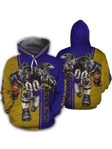 Sudadera con Capucha Deportiva Térmica para Hombre, Estampado 3D, Poliéster, para Exteriores, Venta al Por Mayor 2025, Éxito de Ventas en EE. UU. - Product Image 2