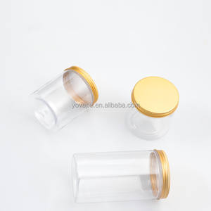 Olla <span class=keywords><strong>de</strong></span> boca ancha <span class=keywords><strong>de</strong></span> primera calidad, 50g, 80g, 100g, 120g, 150g, 5 Oz, 6 onzas, tarro <span class=keywords><strong>de</strong></span> <span class=keywords><strong>mantequilla</strong></span> corporal cosmético transparente para mascotas, contenedor con tapa dorada - Product Image 1