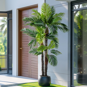 Venta Directa de Fábrica, Palmera Artificial de Plástico Resistente a los Rayos UV de 8 Pies, Planta Decorativa para Interiores/Exteriores - Product Image 2