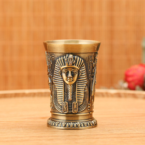 Copa de Vino Pequeña de Aleación de Zinc, Estilo Antiguo Egipcio, Creativa y de Alta Gama para el Hogar - Product Image 6
