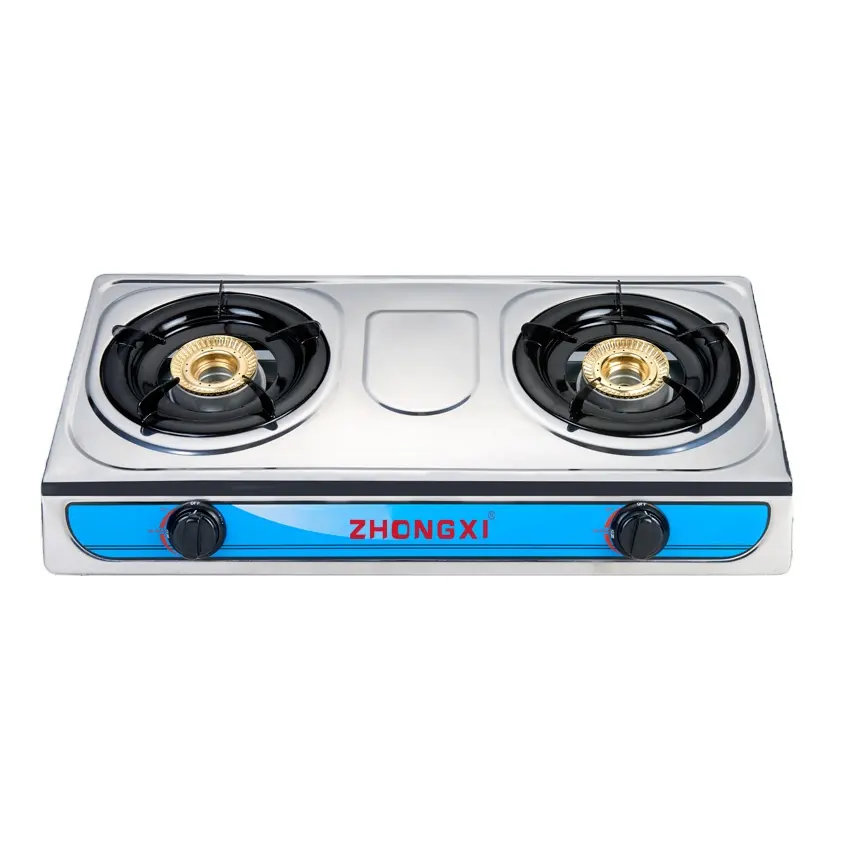 Bếp gas 2 Burner cooktops bếp gas bằng thép không gỉ