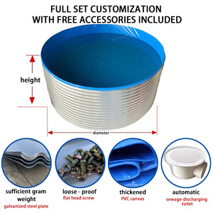 แผ่นเหล็กชุบสังกะสีแบบจุ่มร้อนขนาด 2.85 เมตร พร้อมแผ่นพีวีซีสำหรับบ่อปลา บ่อเลี้ยงสัตว์น้ำ บ่อเลี้ยงปลาคาร์<span class=keywords><strong>ฟ</strong></span> บ่อเลี้ยงกุ้ง บ่อเพาะพันธุ์ปลาคาร์<span class=keywords><strong>ฟ</strong></span> บ่อเพาะพันธุ์กุ้ง - Product Image 2