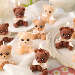 Girly Style Simulation Teddy Bear Aroma <b>Candle</b> Cute Bear Scent <b>Candle</b> Premium Fragrance Ornament Holiday Souvenir <b>Gift</b> - Product Image 2