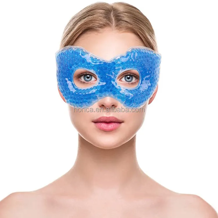 Heated Eye Mask Gel Beads Eye Packs Cooling Eye Mask Hot Cold Compress for Good Sleeping Dark Circles Relief