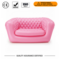 Canapé gonflable double en PVC, design européen moderne, fauteuil de relaxation à bulles capitonné pour intérieur, extérieur, cour, jardin, fête