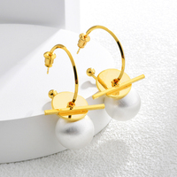 Nouvelles Boucles d'Oreilles Géométriques Perles et Boules pour Femmes, Style Exagéré, Idéales pour Banquets et Cadeaux, Boucles d'Oreilles Décoratives