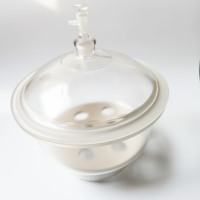 Déshydrateur en verre transparent de laboratoire de 300 mm 400 mm avec plaque en porcelaine