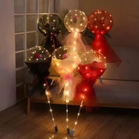 Offre Spéciale Saint-Valentin Noël Halloween Pâques – Ballons Bobo en PVC en forme de cœur LED multicolores, tulipes lumineuses, bouquet de fête, lot individuel