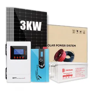 Smart Load Power 5kw 10000w 3kva Rooftop Complete Set off-grid Solar Power Energy System for Home House Hotel Flats with Battery