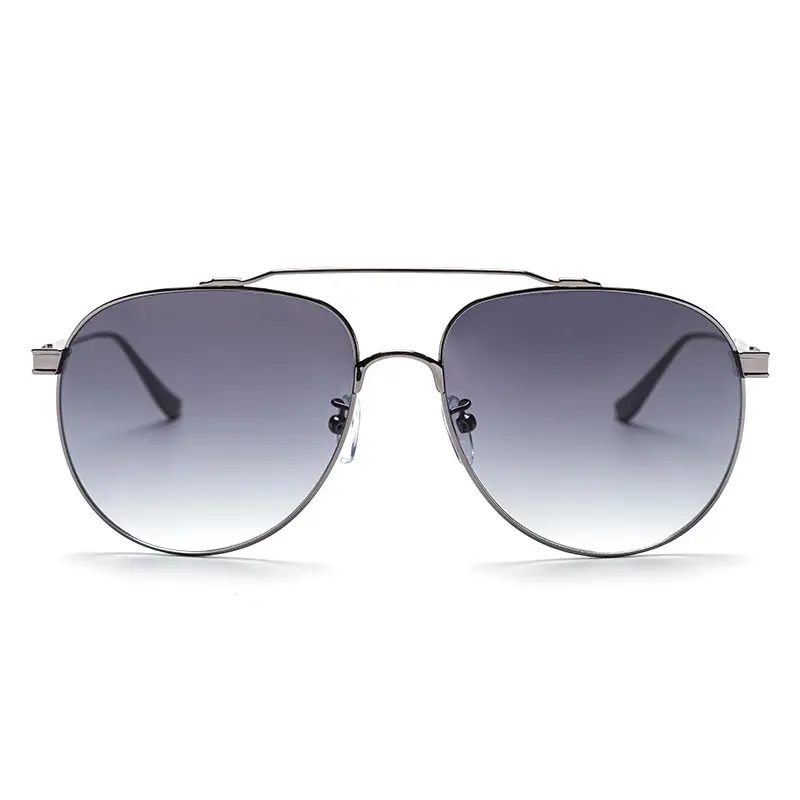 Gradient sunglasses driver's polarized glasses UV resistant women's light luxury metal sunglasses