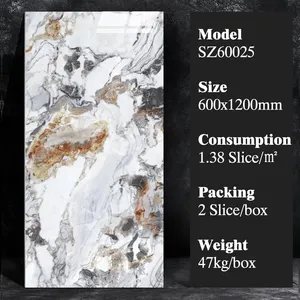 Carreaux muraux Saint Louis King, grand effet marbre gris foncé, surface polie mate, carreaux de sol en porcelaine, céramique - Product Image 6