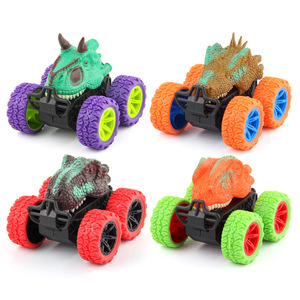 Dinosaurio <span class=keywords><strong>Stunt</strong></span> Car Toy <span class=keywords><strong>Dino</strong></span> Toy Set 4PCs 4WD Pull Back Friction Car para niños Animal Toy Car <span class=keywords><strong>Stunt</strong></span> - Product Image 6