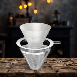 더블 레이어 스몰 사이즈 800 Mesh더블 레이어 304 스테인레스 스틸 커피 필터 핸드-푸어 깔때기 드립 타입 필터 프리 - Product Image 1