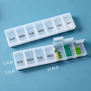 Organisateur de pilules réutilisable pour 7 jours, personnalisable - 7 compartiments pour les vitamines, les compléments alimentaires et les médicaments quotidiens - Product Image 3